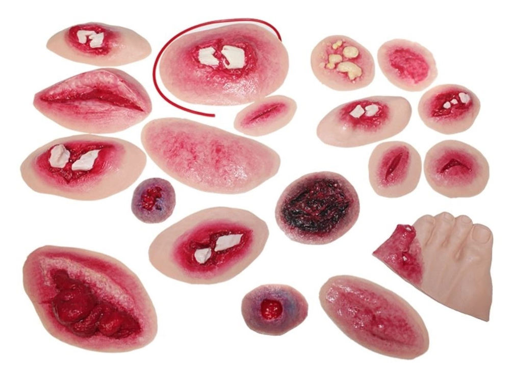 Набор "Имитаторы ранений и поражений с кровотечением" (19 ран)