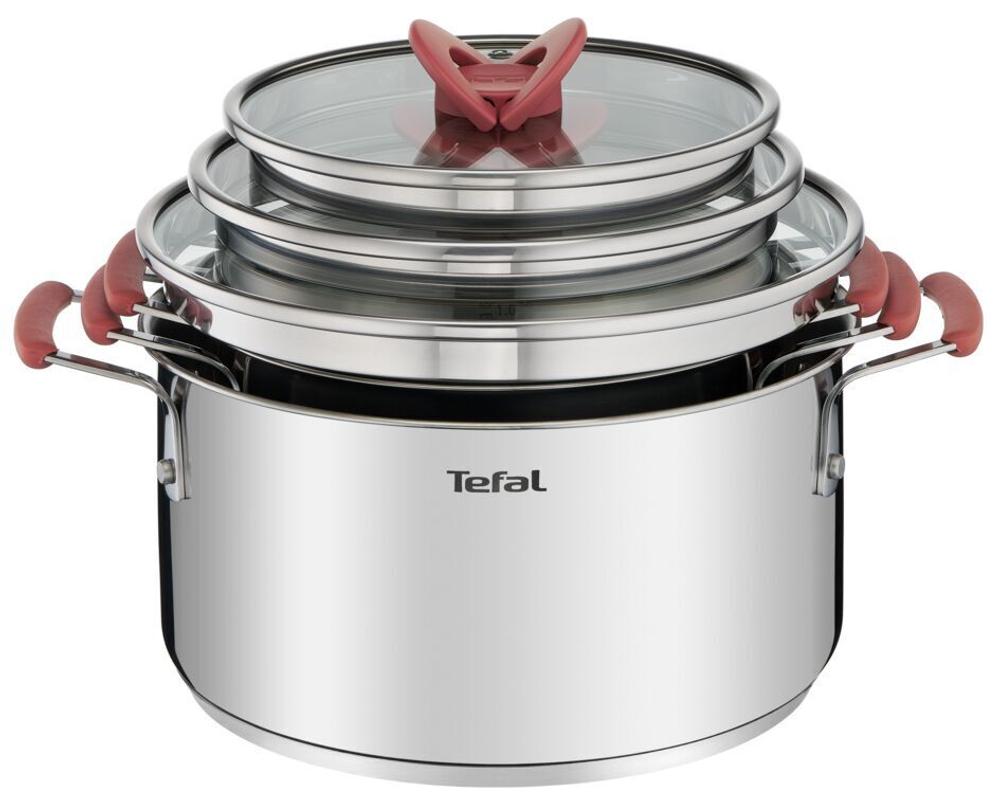 Набор посуды Tefal Opti'Space 6 предметов 2,1/3/5,2л 18/20/24см G720S674