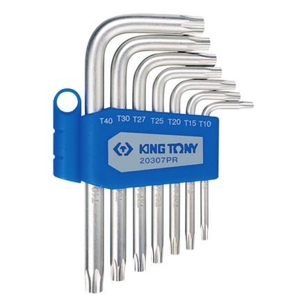 Цена на KING TONY (20307PR) Набор Г-образных ключей TORX, T10-T40, 7 предметов