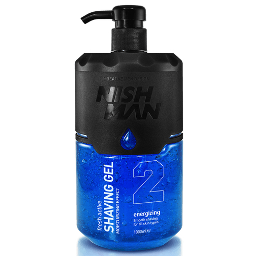NISHMAN 02 SHAVING GEL BLUE - Гель для бритья 1000 МЛ