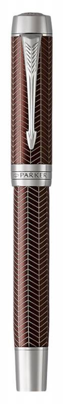 Перьевая ручка Parker Duofold F307 Prestige Centennial Burgundy Chevron CT перо F 18K (1945418)