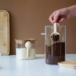 Контейнер для хранения с крышкой и ложкой Pebbly, 1400 мл