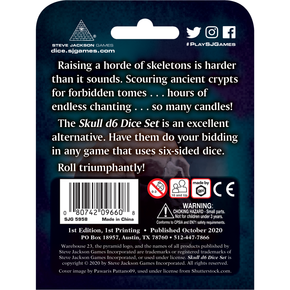 Skull d6 Dice Set от Steve Jackson Games