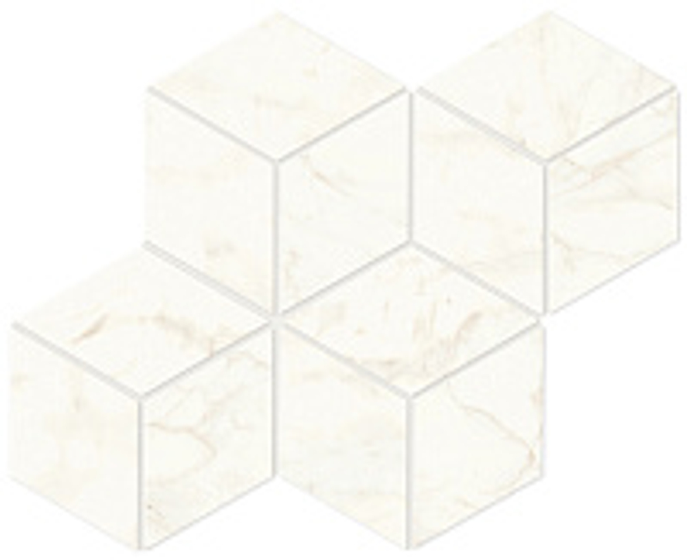 Мозаика/Керамогранит ATLAS CONCORDE MARVEL SHINE Calacatta Delicato Mosaico Esagono Polished 30,5x35,2 A42K