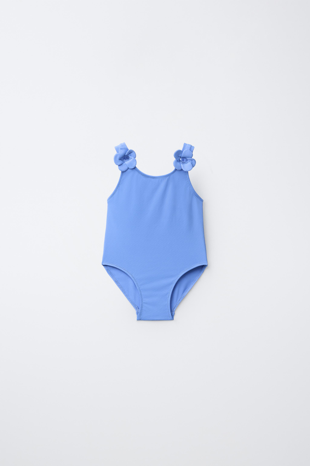 ZARA УПАЛЬНИК С ЦВЕТАМИ 3D, ВЫЦВЕТШИЙ СИНИЙ