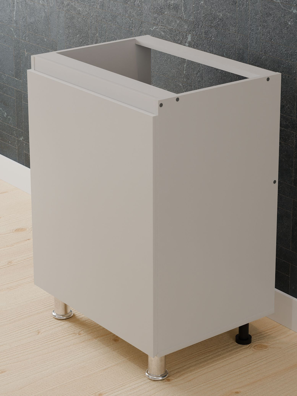 Кухня Севилья 340 см без столешницы (12 модулей), белый ЛДСП / массив дуба