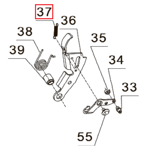 Запчасть №37 для PAG-PC84. Пружина взводителя