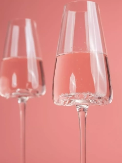 Бокал для шампанского на длинной ножке, 250 мл, 2 шт