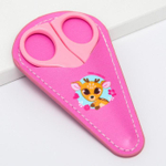 5296245 Детские, безопасные, маникюрные ножницы «Оленёнок», цвет розовый