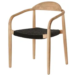 Стул Glynis массив эвкалипта с черным сиденьем