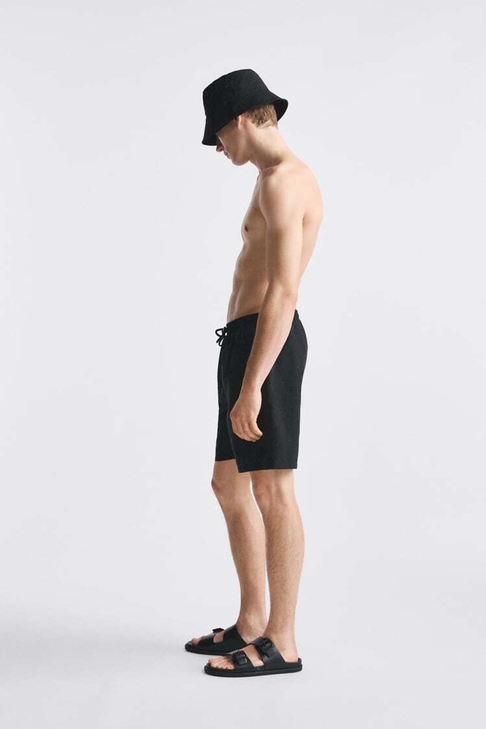 ZARA ДЛИННЫЕ ПЛАВКИ, ЧЕРНЫЙ