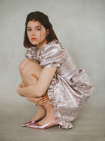 Metallic pink dress