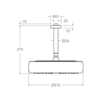 Тропический душ потолочный круглый HYDROTHERAPY BV02RMVOL