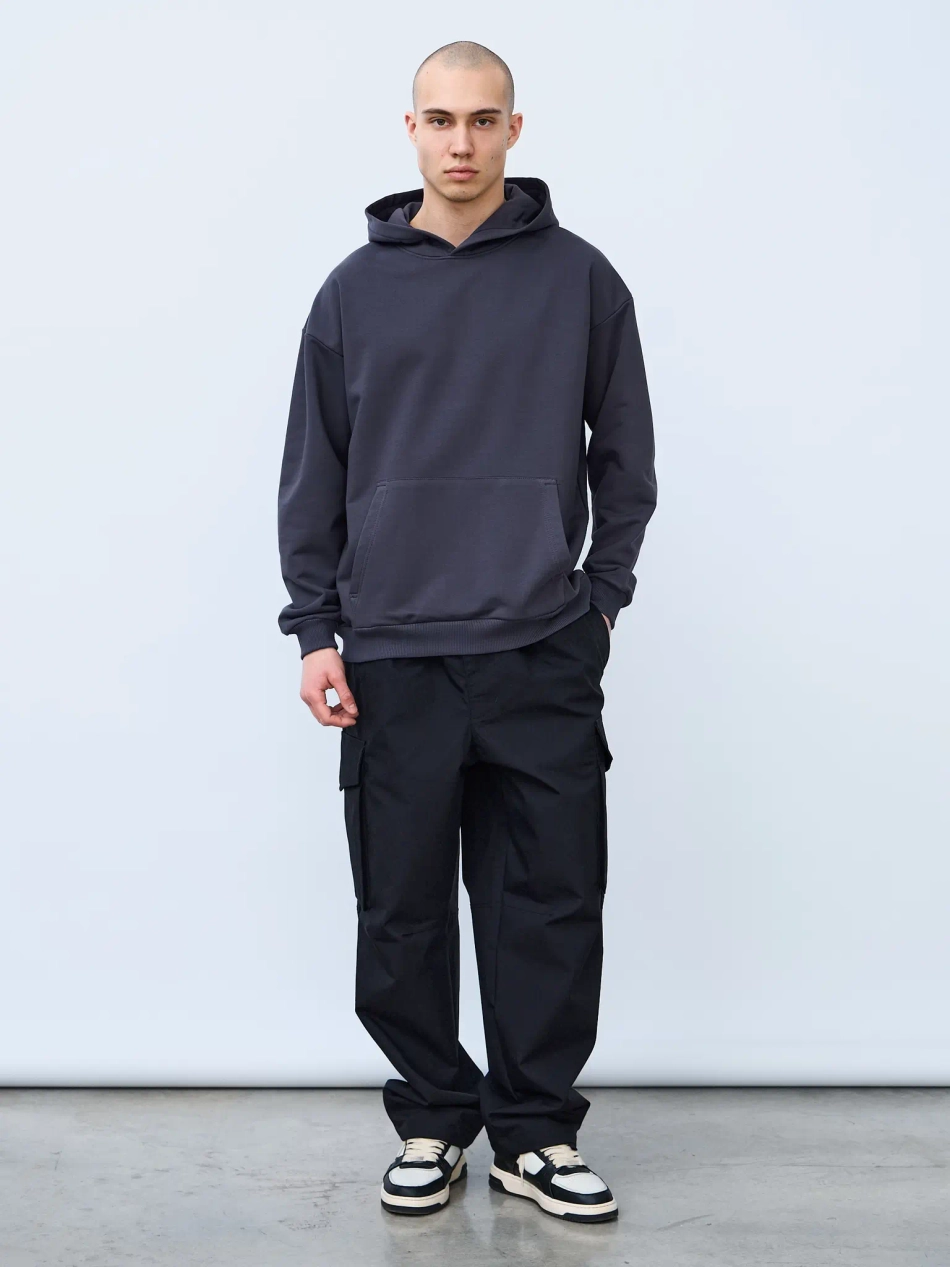 Худи оверсайз без начеса (графит)