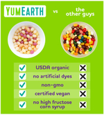 YumEarth, Органические мармеладки, 15 пакетиков с закусками по 14 г (0,5 унции)