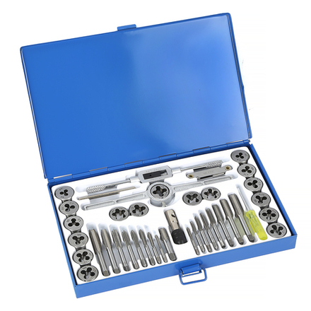 Набор метчиков и плашек 40 предметов М3-М12 метрическая резьба Car-Tool CT-W040