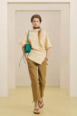 ZARA ХЛОПКОВАЯ РУБАШКА, ЖЕЛТЫЙ