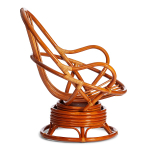 Кресло вращающееся "FLORES" 5005 /без подушки/ натуральный ротанг, Cognac (коньяк)