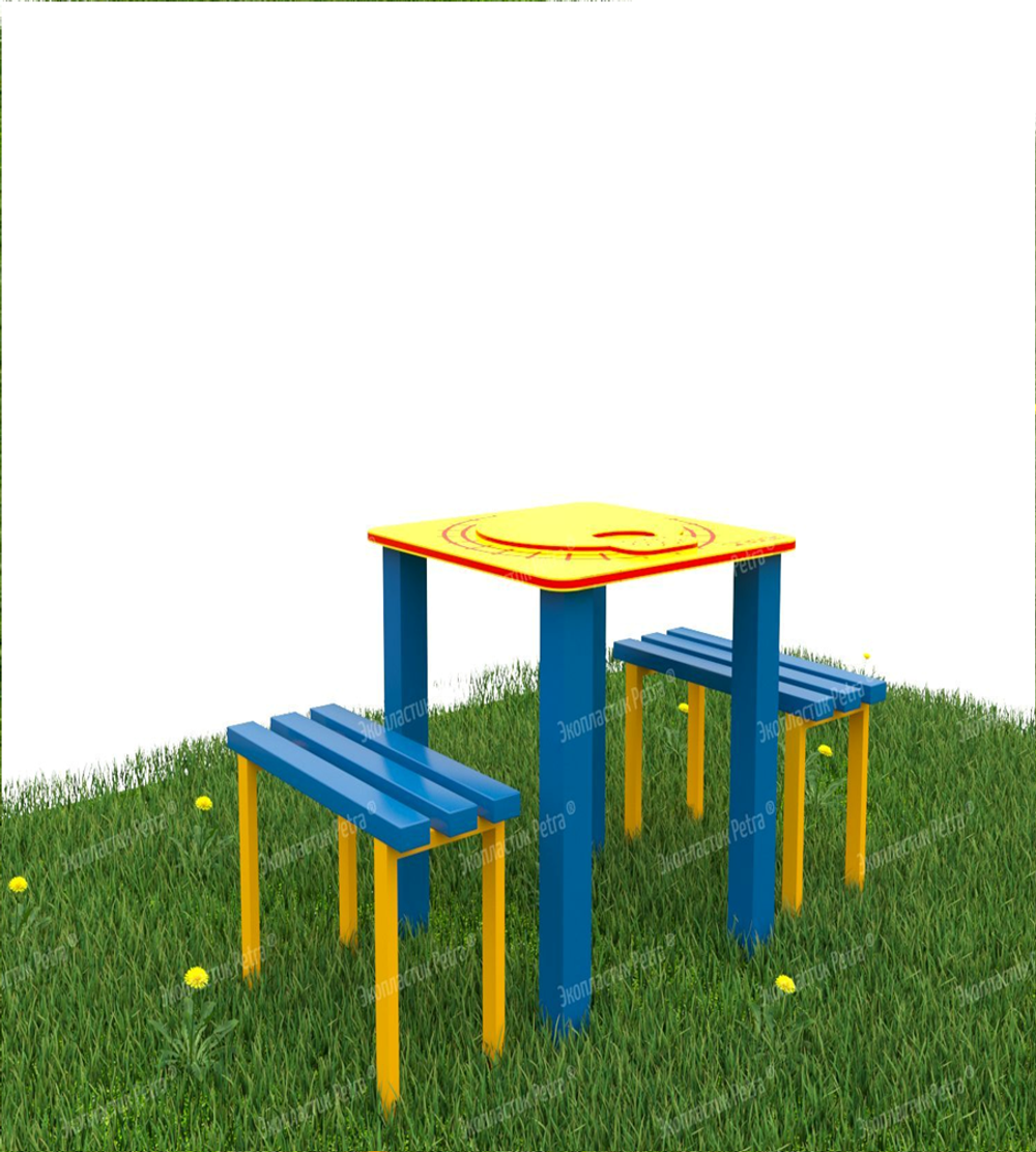 Уличный развивающий стол Столик-паровозик