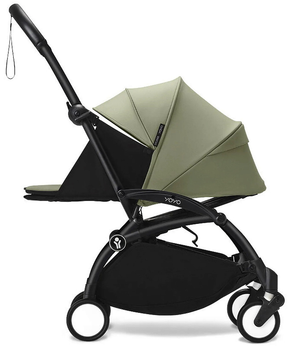 Коляска Stokke YOYO3 Newborn Pack рама чёрная Black 2 в 1 Olive