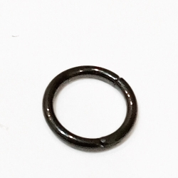 Кольцо-кликер с замком 6 мм толщиной 1,2 мм для пирсинга. Медицинская сталь, титановое черное покрытие