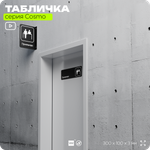 Табличка Приемная, 30х10 см, для офиса, кафе, магазина, массажного салона, серия COSMO, Айдентика Технолоджи