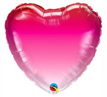 Сердце "Розовое омбре" 46 см
