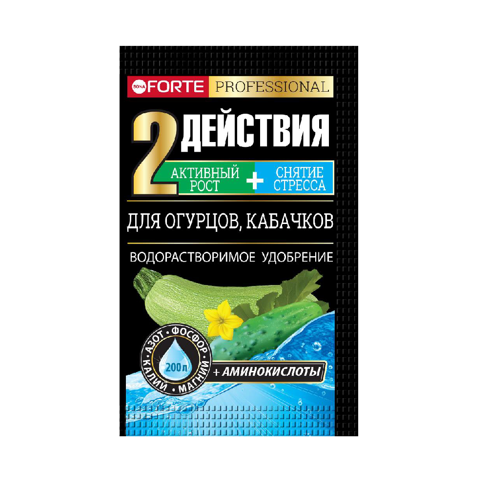 Удобрение BONA FORTE для огурцов, кабачков 100г