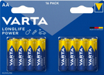 Батарейки VARTA Longlife Power LR06 / AA BL16 (16) шт. в блистере, 4906121416