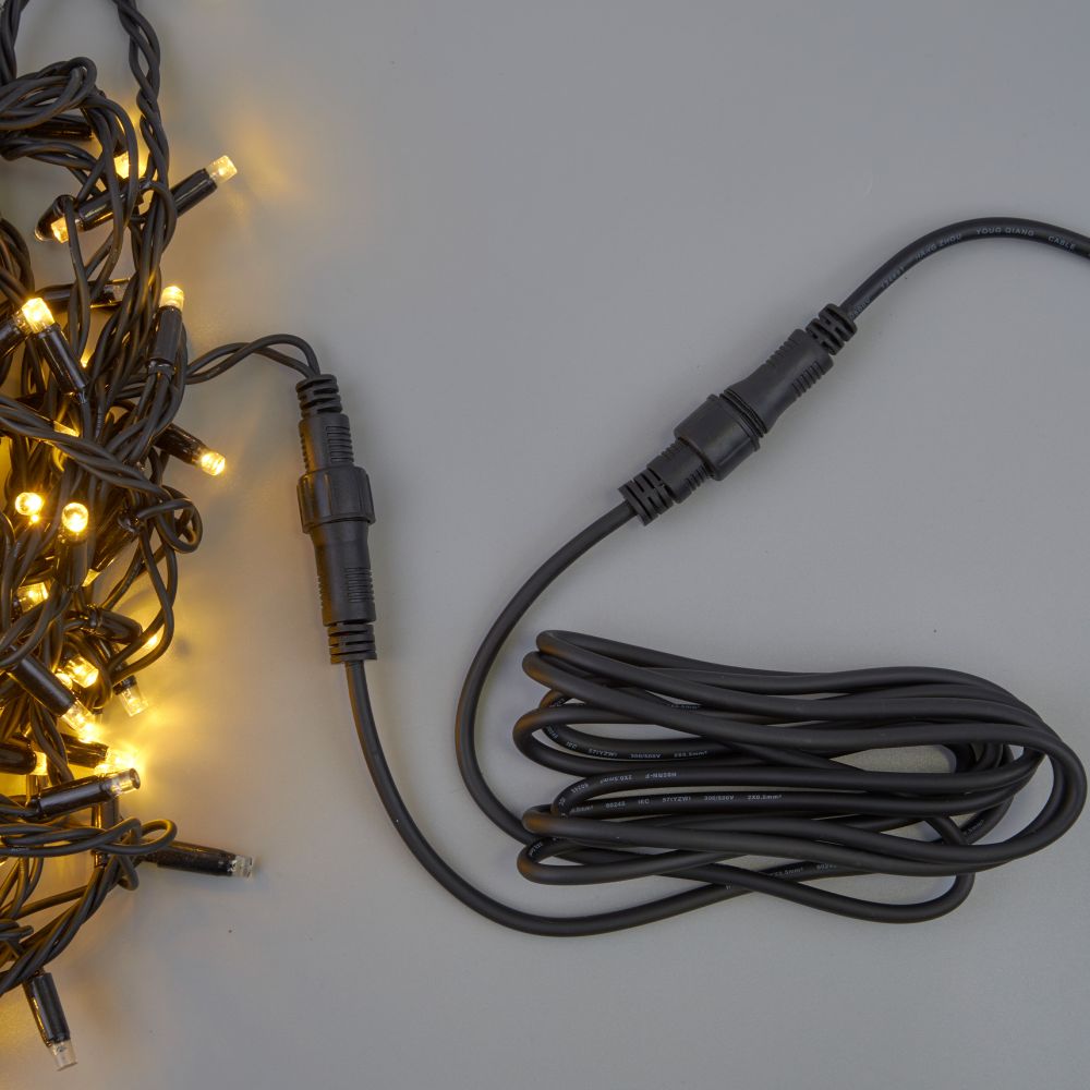 UCX-F90 E-3M-BK Удлинитель для гирлянд серии F90PRO. 3м. Статика-мерцание. IP67. Черный. TM Uniel