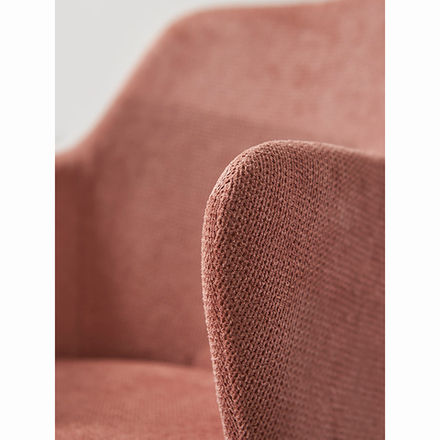 Стул Bergenson Bjorn Dwight, фактурный шенилл, коралловый