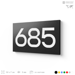 Номер на дверь 685, табличка на дверь для офиса, квартиры, кабинета, аудитории, склада, черная 120х70 мм, Айдентика Технолоджи