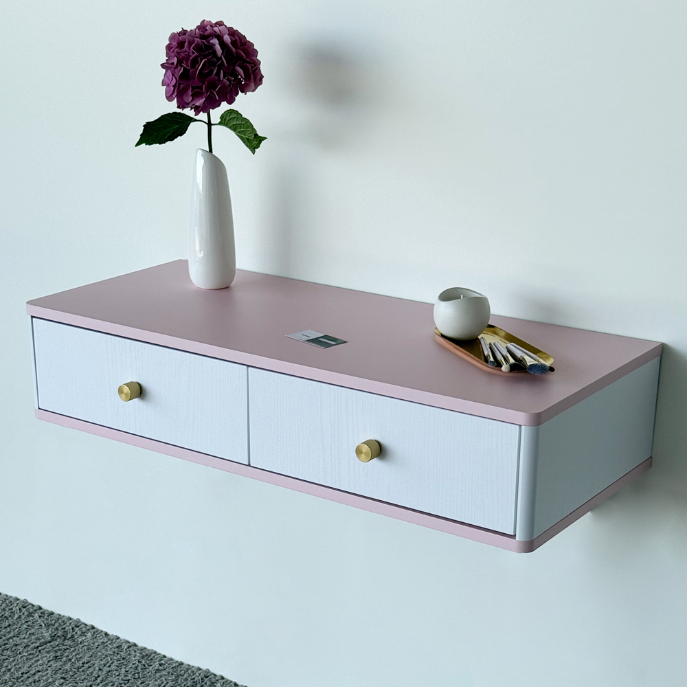 Подвесной туалетный столик консоль Royal 5310 эко (Зефир-р.золото)