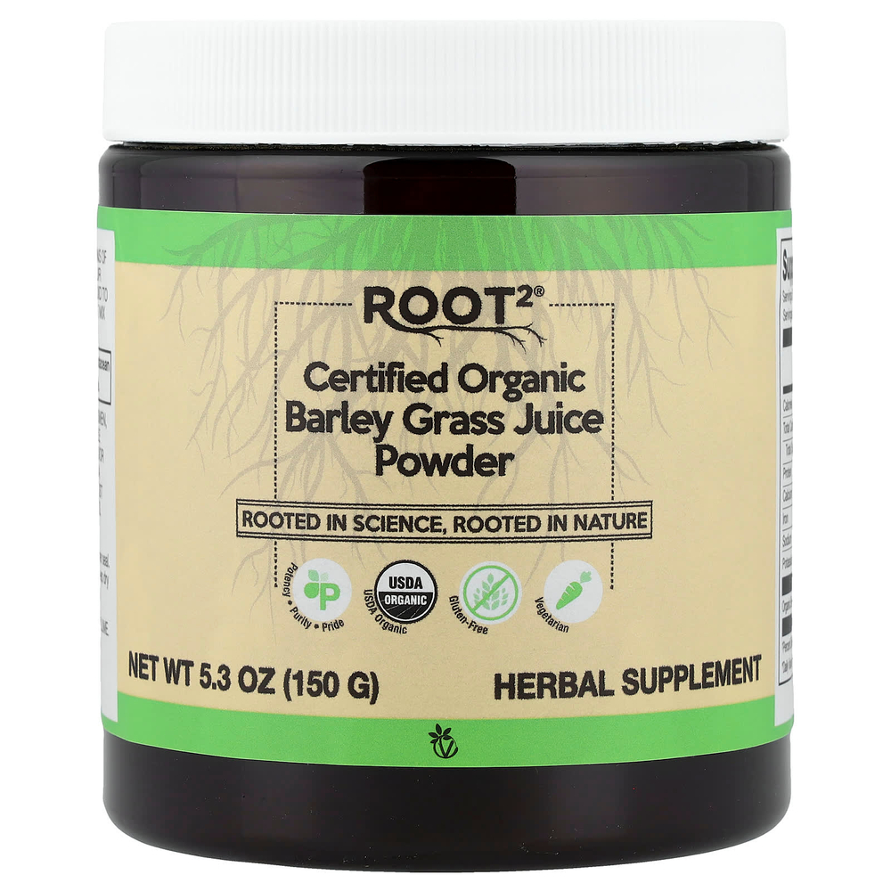 Vitacost, Root², Certified Organic Barley Grass Juice Powder , 5.3 oz (150 g)