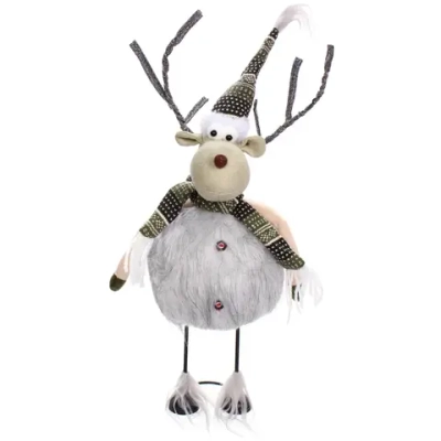 Игрушка новогодняя «Сказочный Лось» 18*23*62 см, Серый