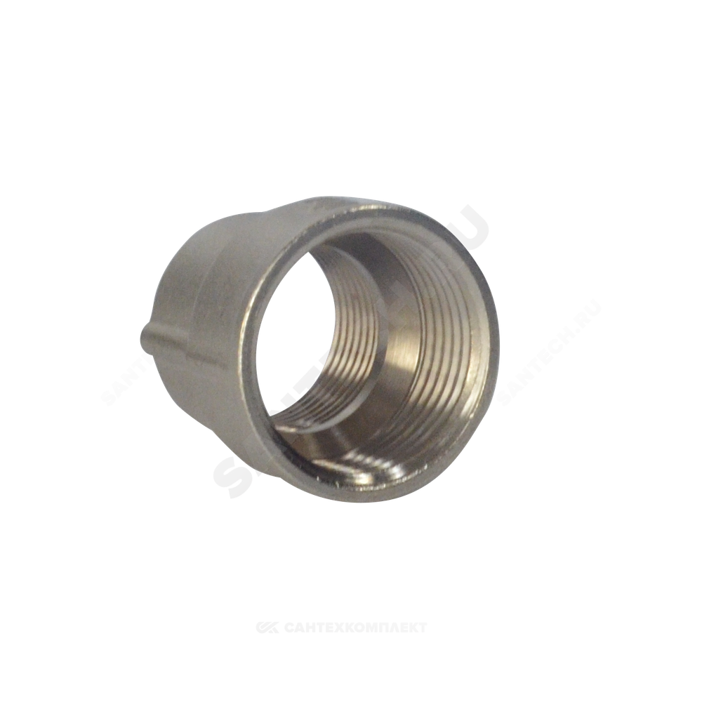 Муфта латунь никель переходная Ду 20х15 (3/4"х1/2") ВР/ВР SantechSystems