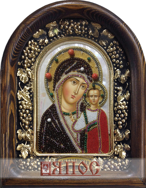 Икона Пресвятая Богородица Казанская бисер