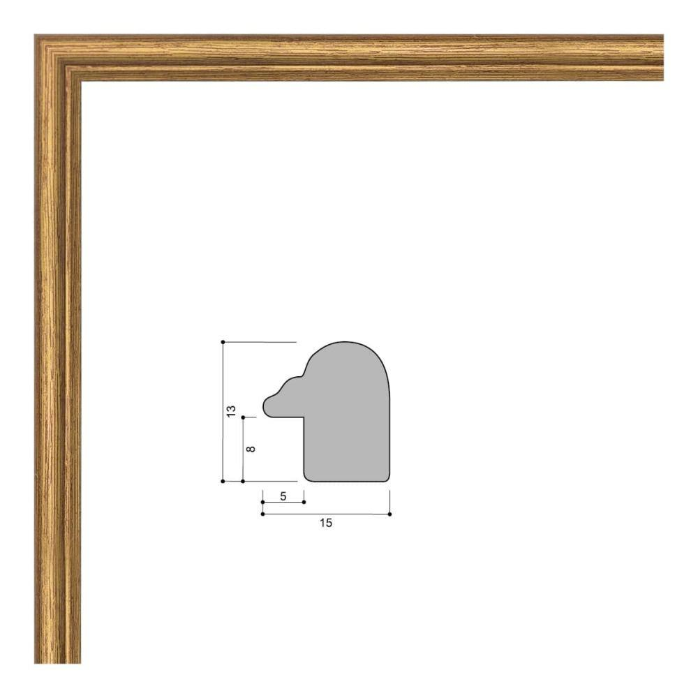 Фоторамка 30х40 см, золотая, арт. 3040.144267