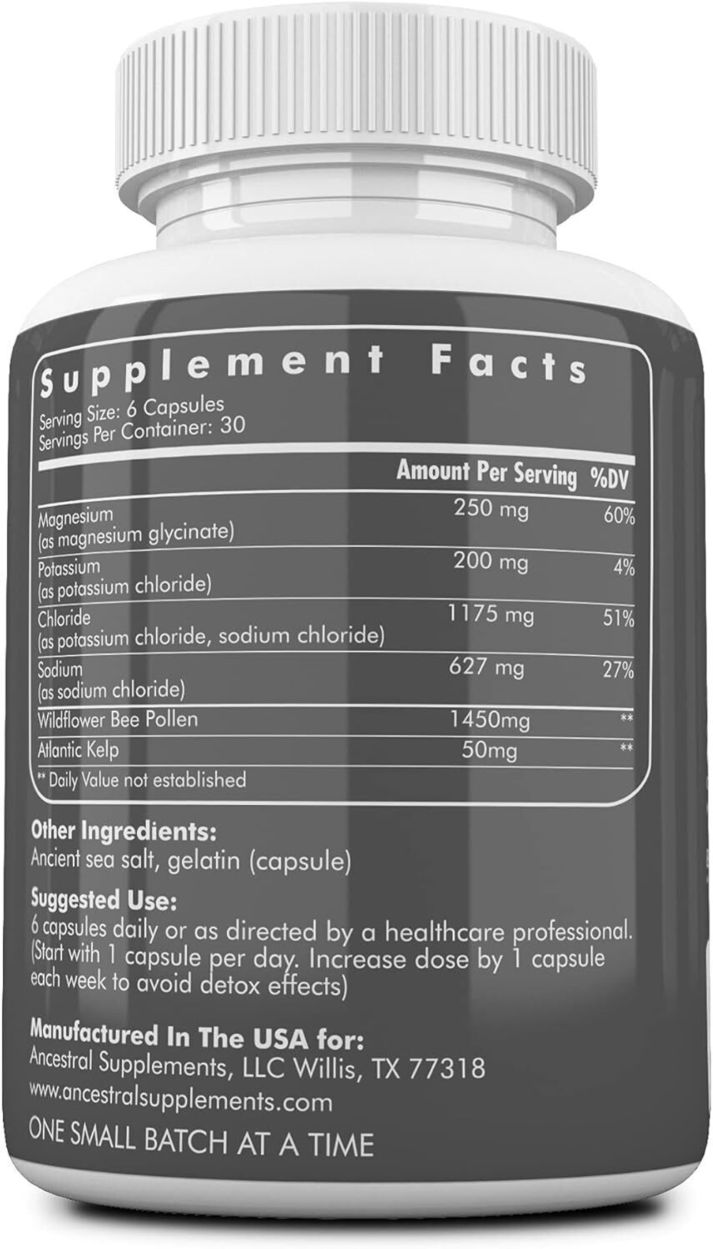Ancestral Supplements - Ancestral Minerals 756 mg 180 capsules