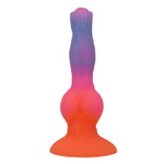 Силиконовый фантазийный фаллоимитатор Hercules - 21,5 см. (Цвет: разноцветный)