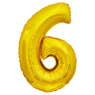 Цифра 6 "Золотой" (34''/86 см)