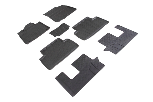 Резиновые коврики с высоким бортом для KIA Sorento IV (3 ряда) 2020-н.в., Seintex.95383