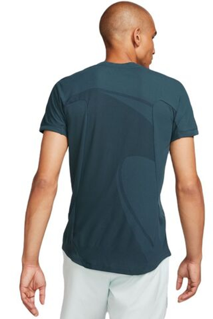 Мужская теннисная футболка Nike Dri-Fit Rafa Tennis Top - белый, зеленый