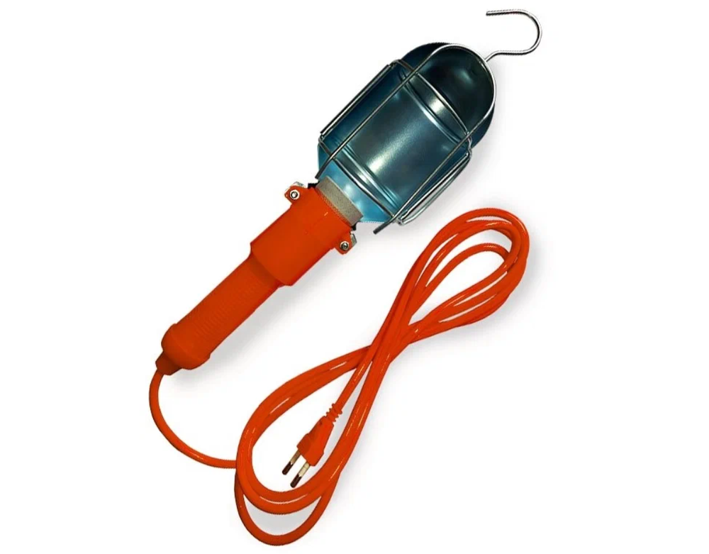Фонарь переносной AVS LW-1560W, оранжевый, 15м, мощность 60Вт, шнур 15м