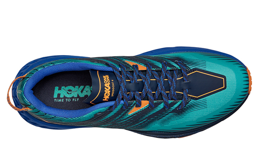 HOKA ONE ONE Speedgoat 4 Professional Low Help Running Shoes Men's Blue Orange