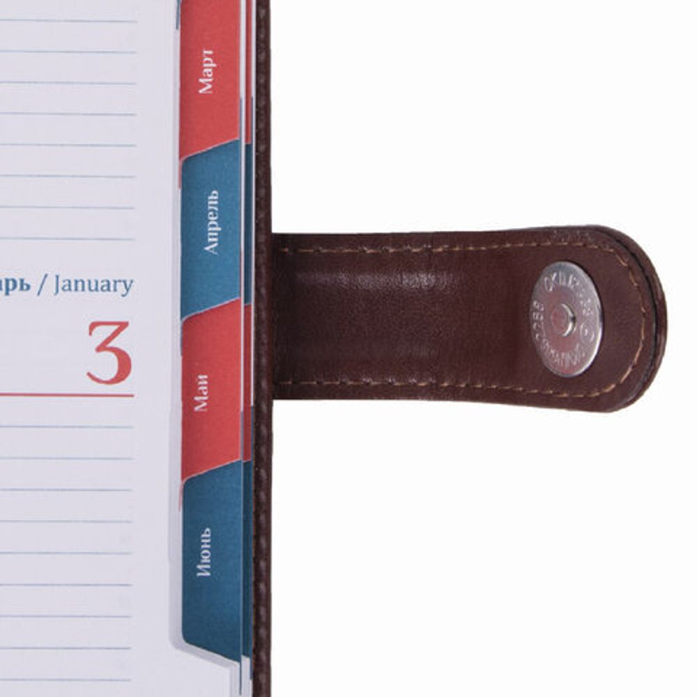 Ежедневник датированный 2022 А5 148х218 мм GALANT "Ritter", под кожу, коричневый, 112939