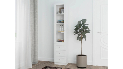 Стеллаж Билли 59 Белый Фасадный 0101 40*30*202 см,    Фиеста