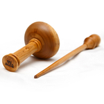 Деревянное веретено для прядения с основанием для ног из древесины вяза (карагач). Art of Siberia. B40