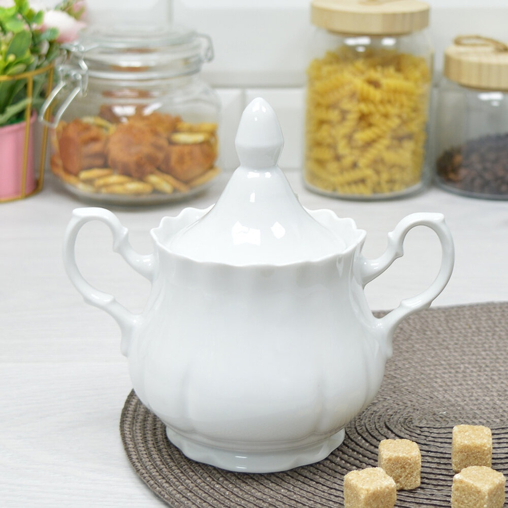 Сахарница 550мл форма Романс Без деколи 05751