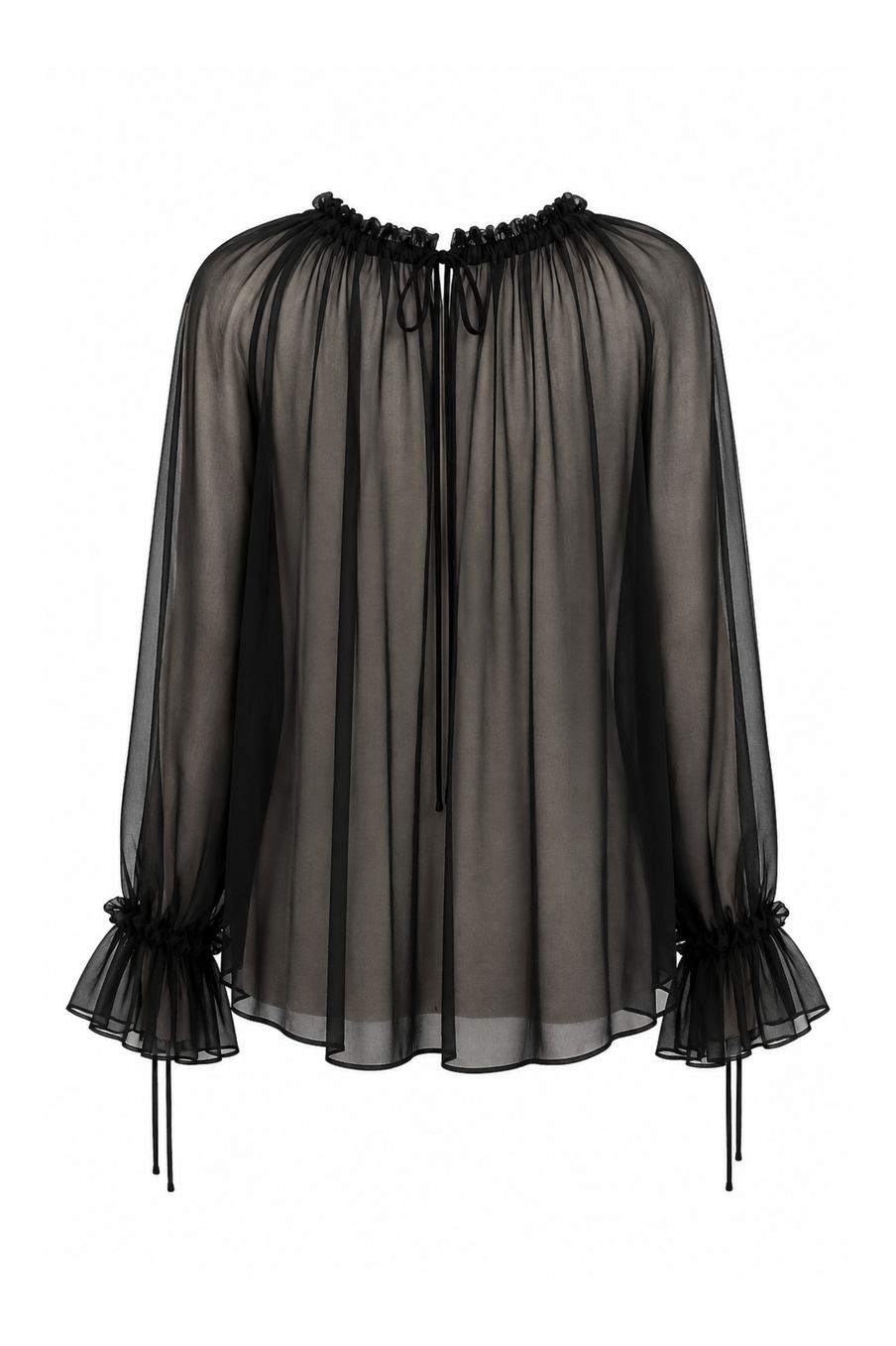 Блуза из шифона Cava Black